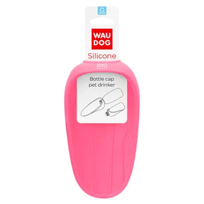 Поилка-насадка на бутылку WAUDOG Silicone, 165х90 мм розовый