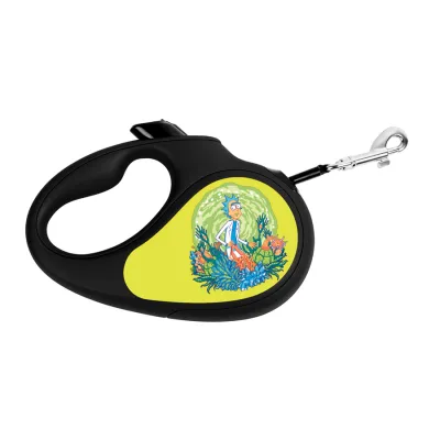 Поводок-рулетка для собак WAUDOG R-leash, Рик и Морти 2, 5 м, черный