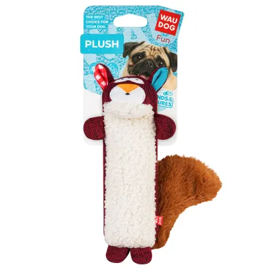 Игрушка для собак WAUDOG Fun Plush Белка, трикотаж, Ш 5 см, Д 18 см, M