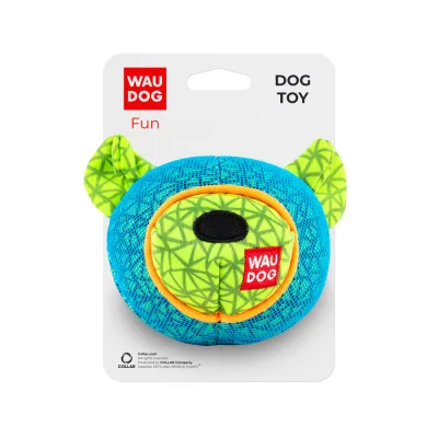 Игрушка для собак WAUDOG Fun «Медведь», 12 см, голубая