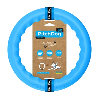 Кольцо для апортировки PitchDog30, диаметр, голубой