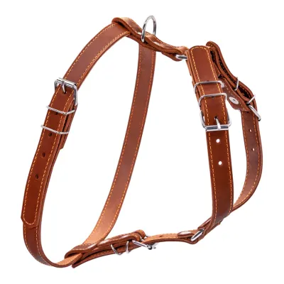 Шлейка "CoLLaR" одинарная для малых и средних собак, коричневая, 20мм, А:40-56см, В:57-65см