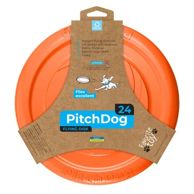 Игровая тарелка для апортировки PitchDog, оранжевая