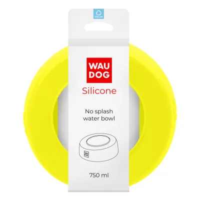 Миска-непроливайка WAUDOG Silicone, жёлтый