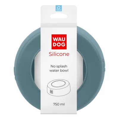 Миска-непроливайка WAUDOG Silicone, сірий