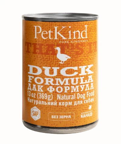 Влажный корм (консерва) монопротеиновый для собак PetKind Duck Formula с уткой