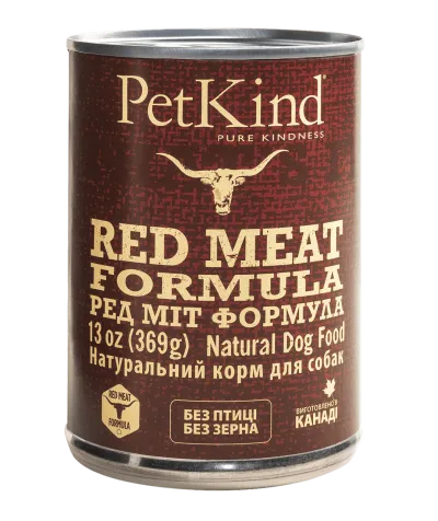 Вологий корм для собак PetKind Red Meat Formula з яловичиною, рубцем, ягням