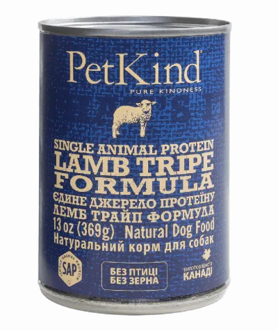 Вологий корм (консерва) монопротеїновий для собак PetKind SAP Lamb Tripe Formula з ягням, ягнячим рубцем
