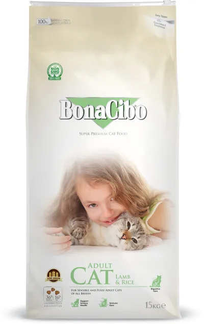 Сухой корм для кошек BonaCibo Adult Cat Lamb & Rice