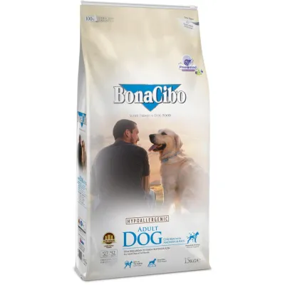 Сухой корм для собак BonaCibo Adult Dog Chicken & Rice with Anchovy
