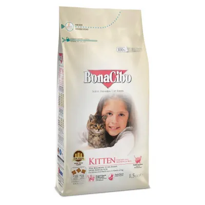 Сухой корм для котят BonaCibo Kitten Chicken & Rice with Anchovy