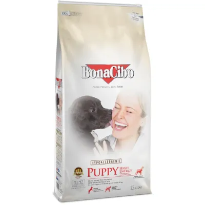 Сухий корм для собак BonaCibo Puppy High Energy Chicken & Rice with Anchovy