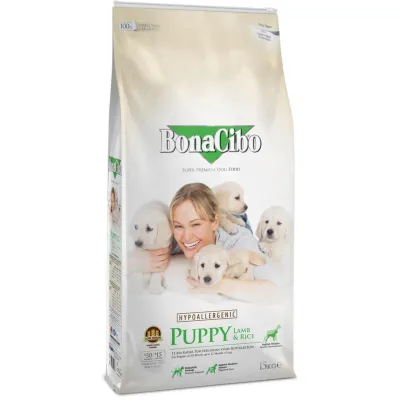 Сухой корм для собак щенков BonaCibo Puppy Lamb & Rice