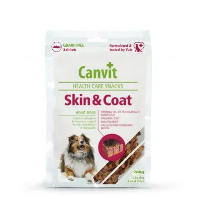 Функциональные лакомства для собак Canvit Skin and Coat