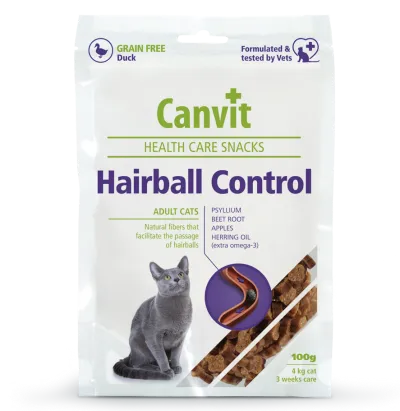Функциональные лакомства для кошек Canvit Hairball Control