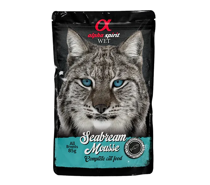 Вологий корм (пауч) для котів Alpha Spirit Сі Брім Мусс — фото 1