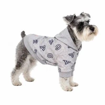 Кофта для собак DIEGO hoodie Серые буквы