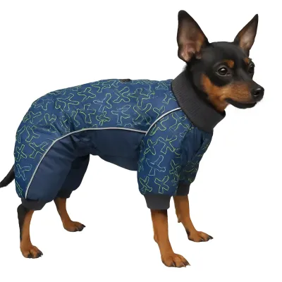 Комбінезон для собак DIEGO mini snow zip для хлопчиків літаки